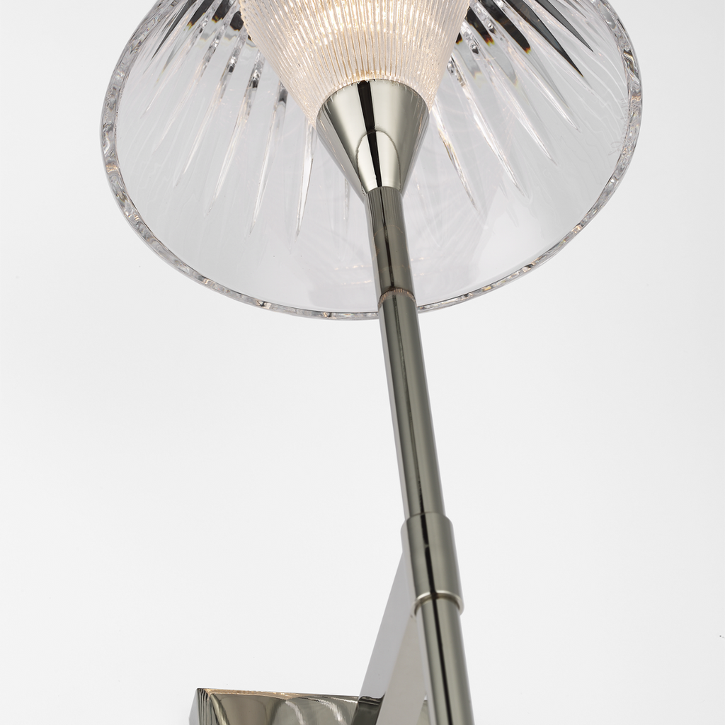 Blaze 19" Tail Sconce | Polished Nickel | Clear Crystal