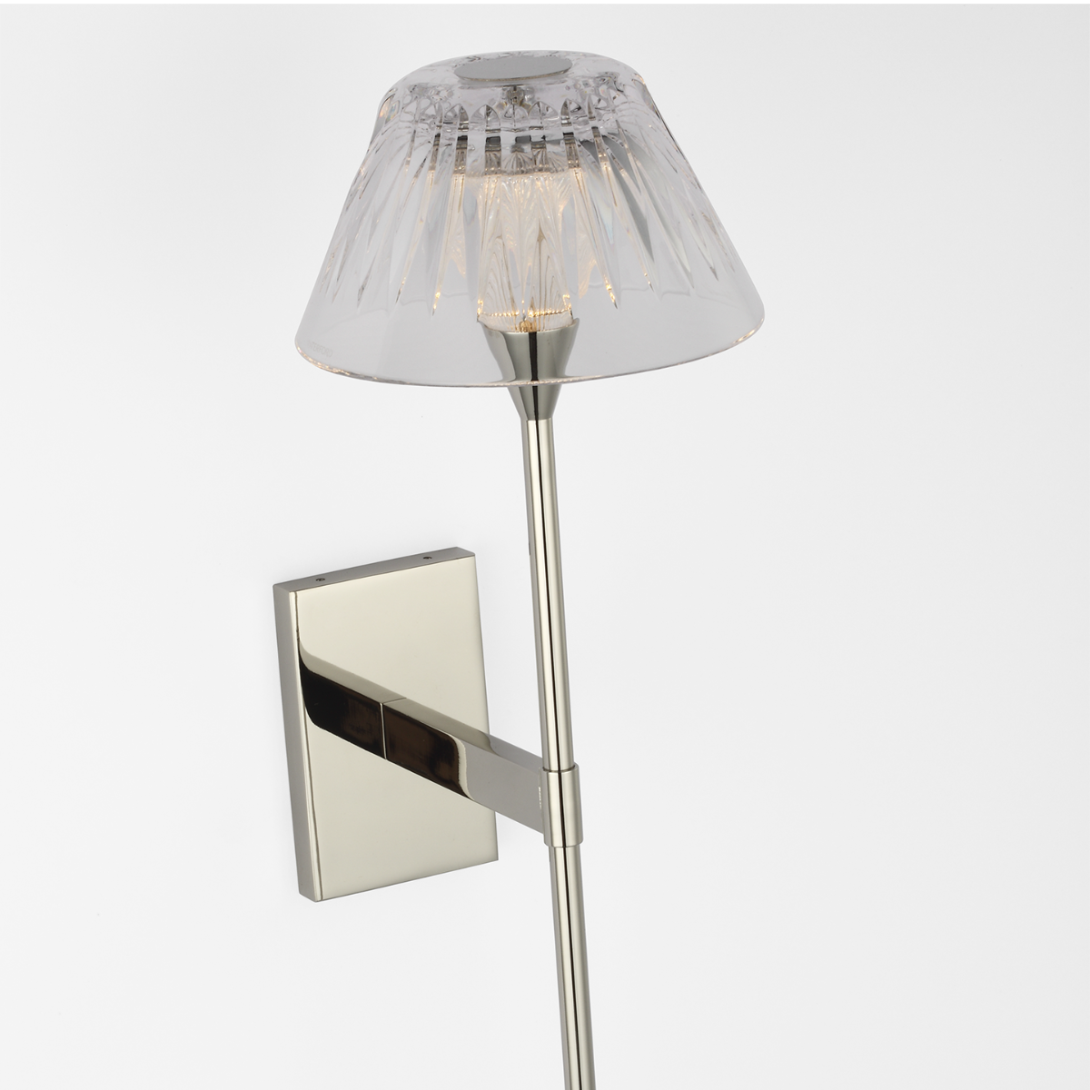 Blaze 19" Tail Sconce | Polished Nickel | Clear Crystal