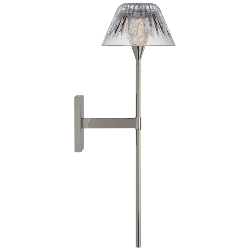 Blaze 19" Tail Sconce | Polished Nickel | Clear Crystal