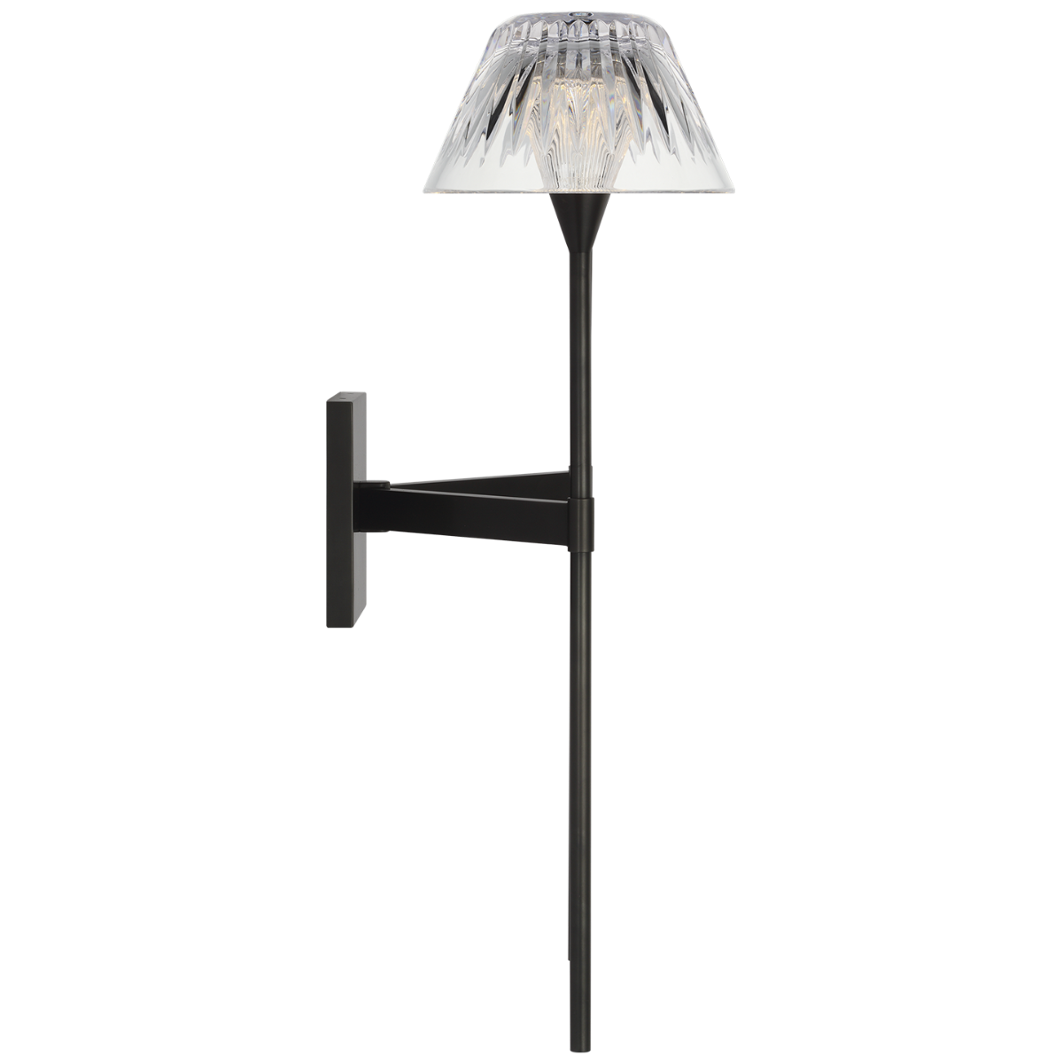 Blaze 19" 2 Light Tail Sconce | Bronze | Clear Crystal