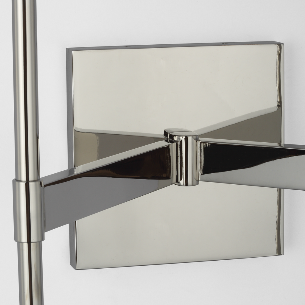Blaze 19" 2 Light Tail Sconce | Polished Nickel | Clear Crystal