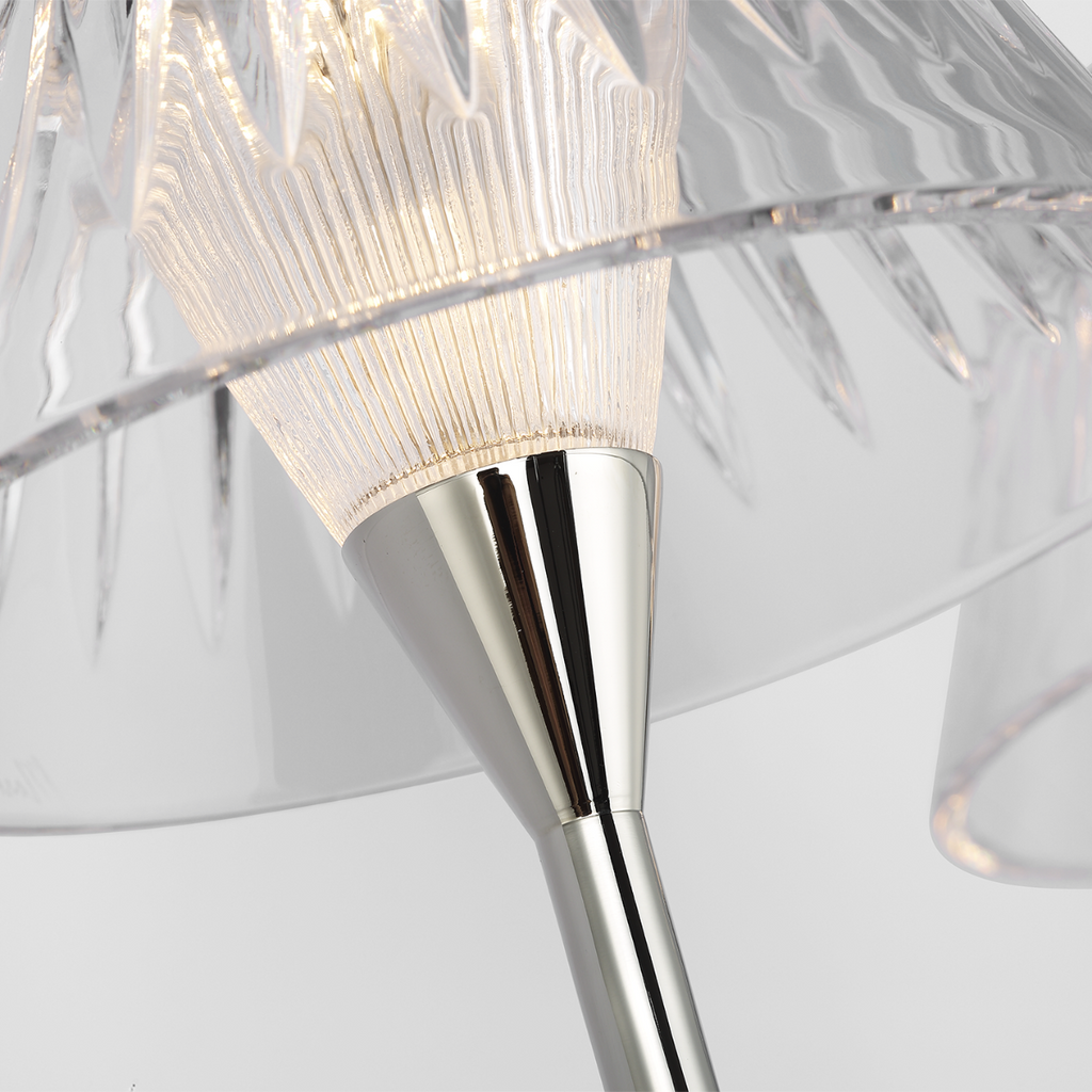 Blaze 19" 2 Light Tail Sconce | Polished Nickel | Clear Crystal