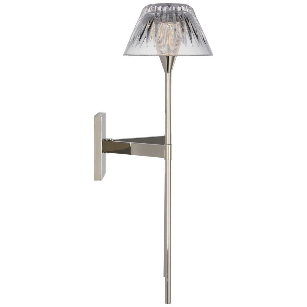 Blaze 19" 2 Light Tail Sconce | Polished Nickel | Clear Crystal