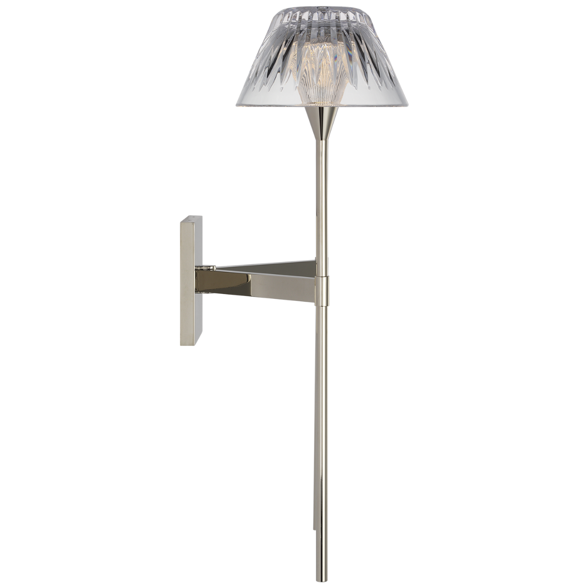Blaze 19" 2 Light Tail Sconce | Polished Nickel | Clear Crystal