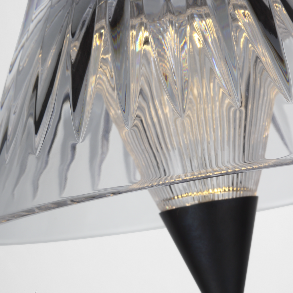 Blaze 12" Rechargeable Table Lamp | Bronze | Clear Crystal