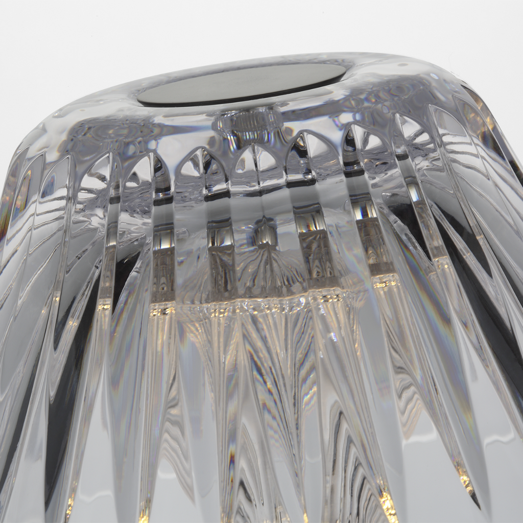 Blaze 12" Rechargeable Table Lamp | Bronze | Clear Crystal