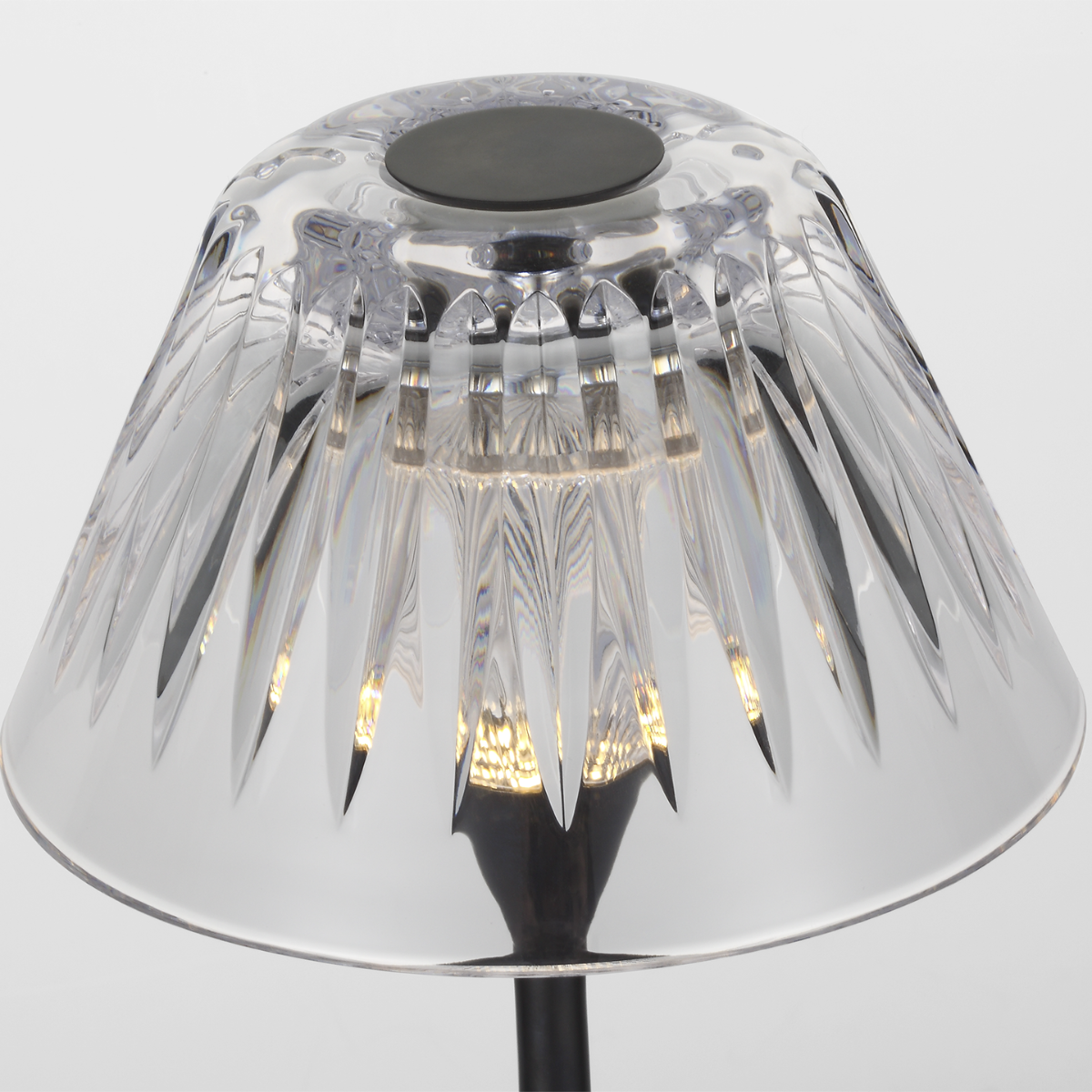 Blaze 12" Rechargeable Table Lamp | Bronze | Clear Crystal