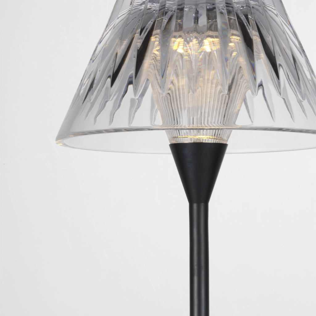 Blaze 12" Rechargeable Table Lamp | Bronze | Clear Crystal