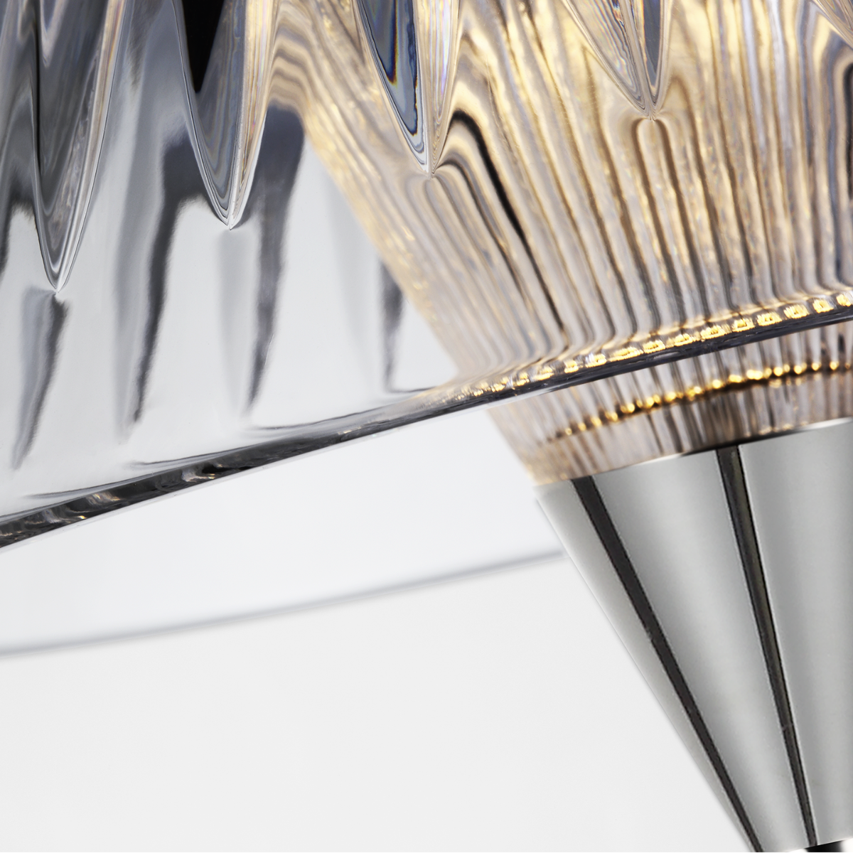 Blaze 12" Rechargeable Table Lamp | Polished Nickel | Clear Crystal
