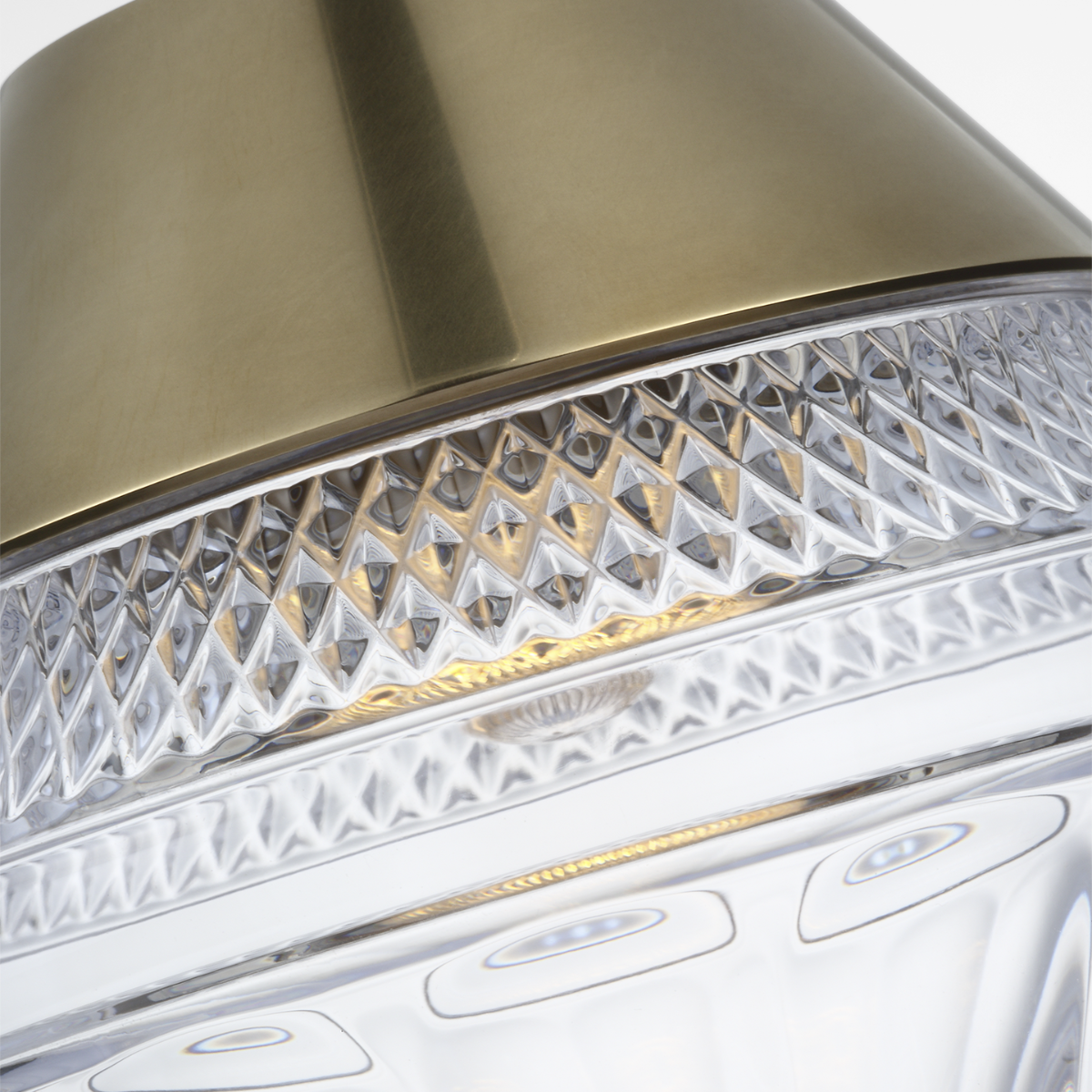Copper Coast 5" Rechargeable Accent Lamp | Natural Brass | Clear Crystal