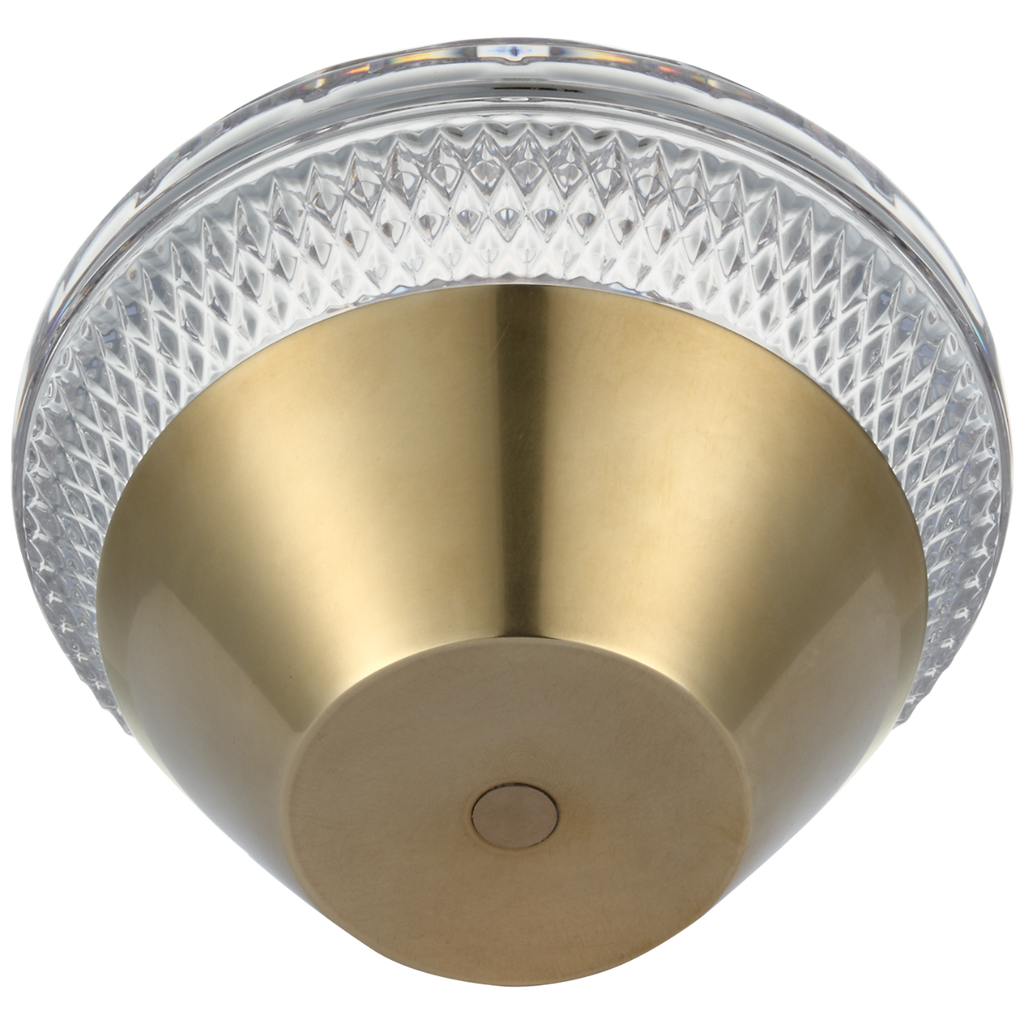 Copper Coast 5" Rechargeable Accent Lamp | Natural Brass | Clear Crystal