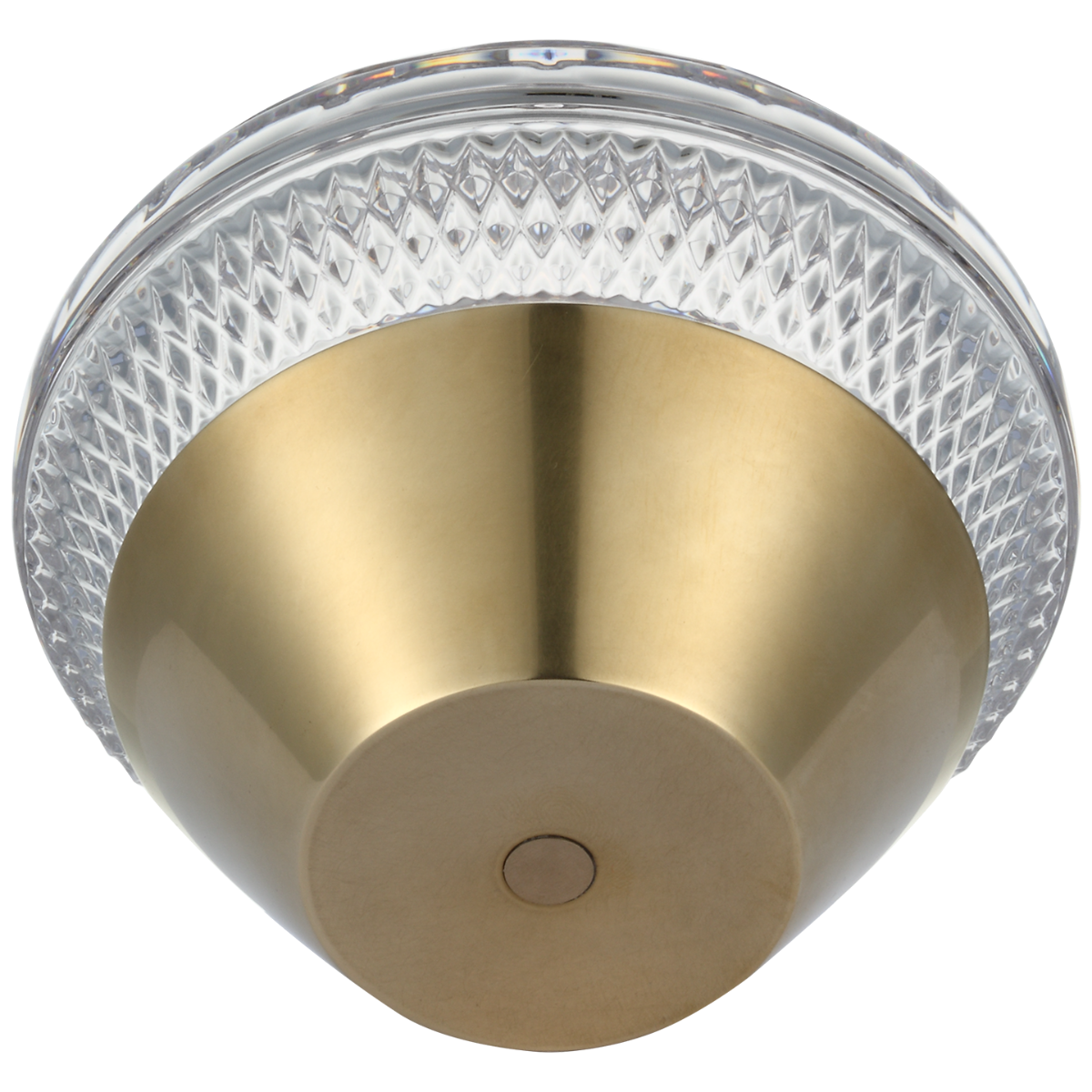 Copper Coast 5" Rechargeable Accent Lamp | Natural Brass | Clear Crystal