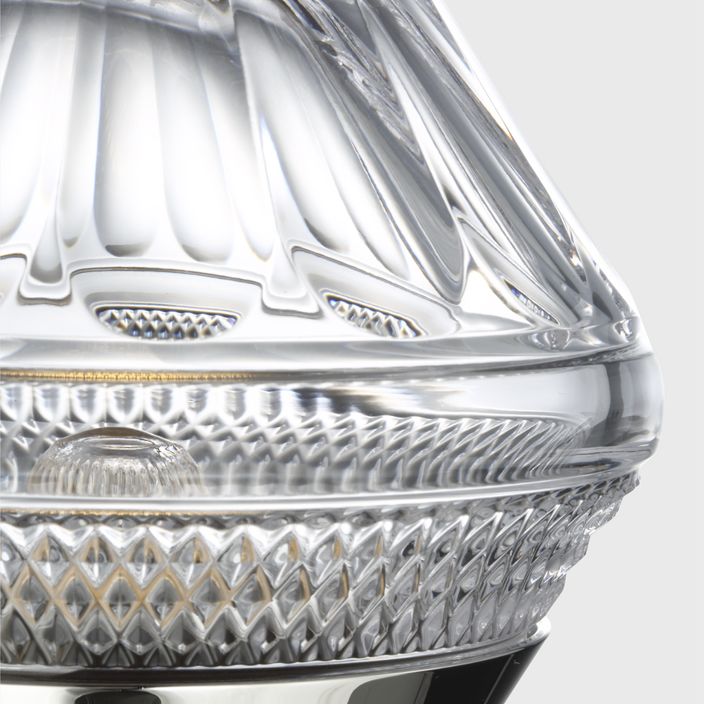 Copper Coast 5" Rechargeable Accent Lamp | Polished Nickel | Clear Crystal