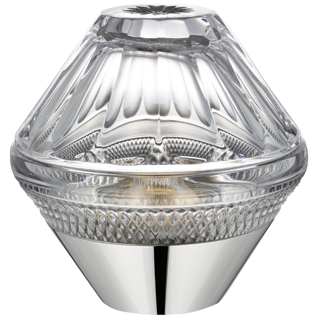 Copper Coast 5" Rechargeable Accent Lamp | Polished Nickel | Clear Crystal