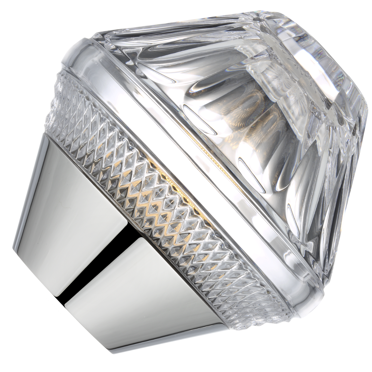 Copper Coast 5" Rechargeable Accent Lamp | Polished Nickel | Clear Crystal