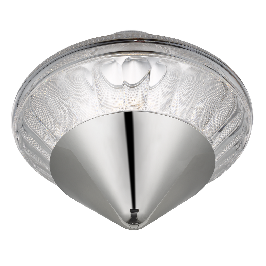 Copper Coast 12" Rechargeable Accent Light | Polished Nickel | Clear Crystal