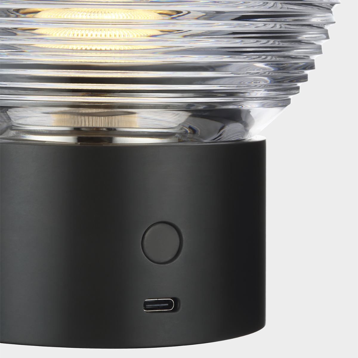 Circon 7" Rechargeable Accent Lamp | Bronze | Clear Crystal