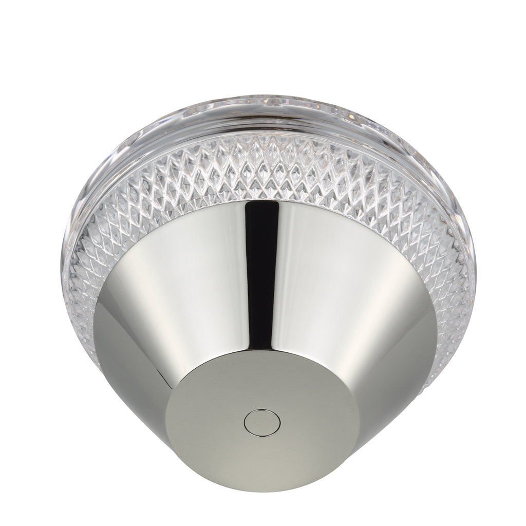 Circon 7" Rechargeable Accent Lamp | Polished Nickel | Clear Crystal