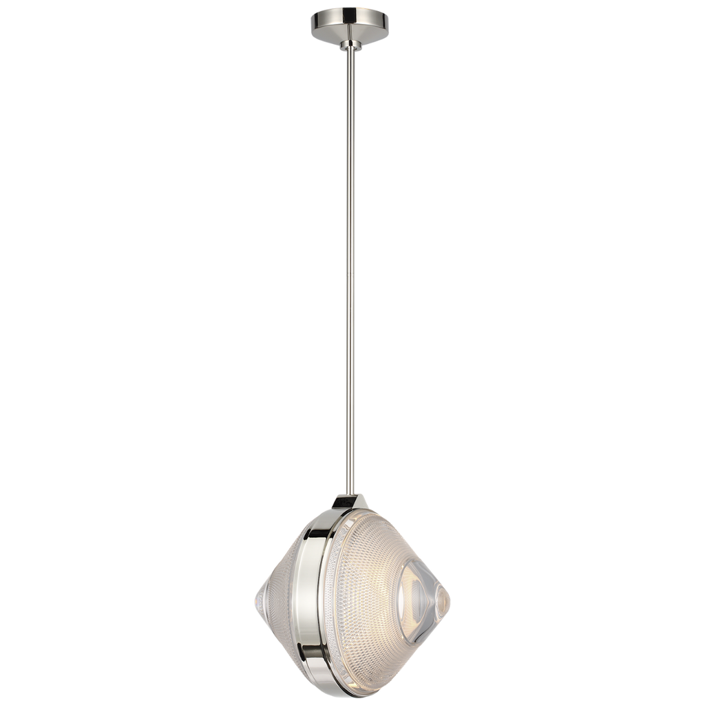 Copper Coast 15" Pendant | Polished Nickel | Karo Cut Clear Crystal