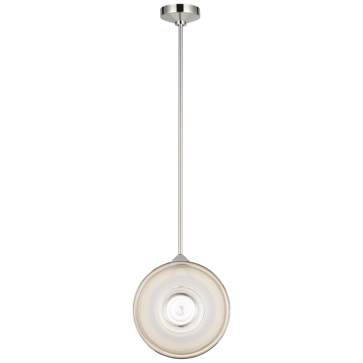 Copper Coast 15" Pendant | Polished Nickel | Karo Cut Clear Crystal