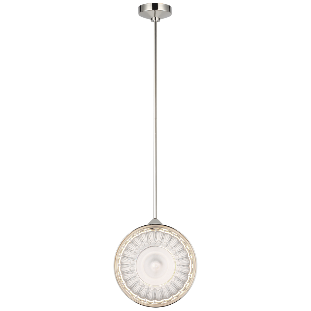 Copper Coast 15" Pendant | Polished Nickel | Olive Cut Clear Crystal