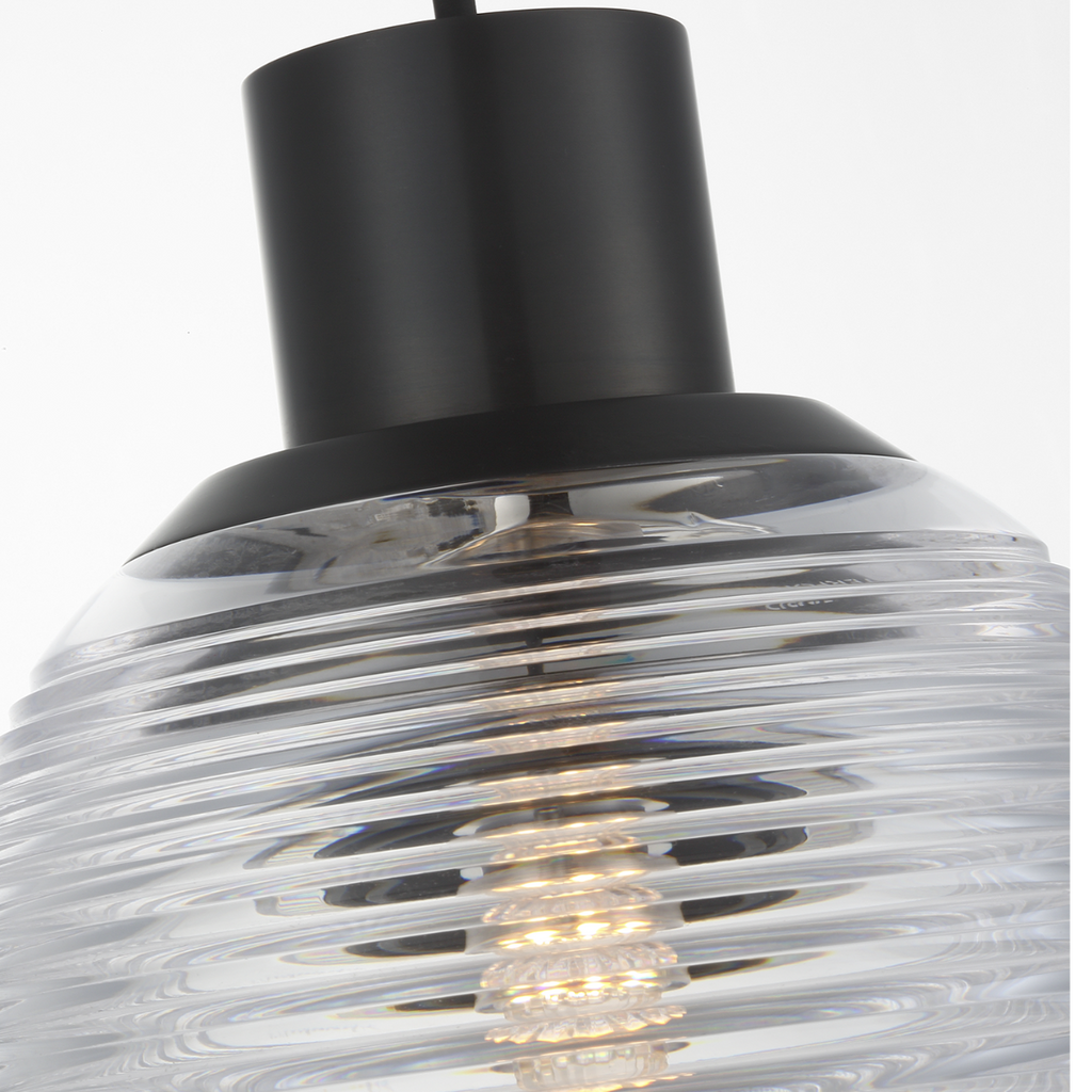Circon 5" Mini Pendant | Bronze | Clear Crystal