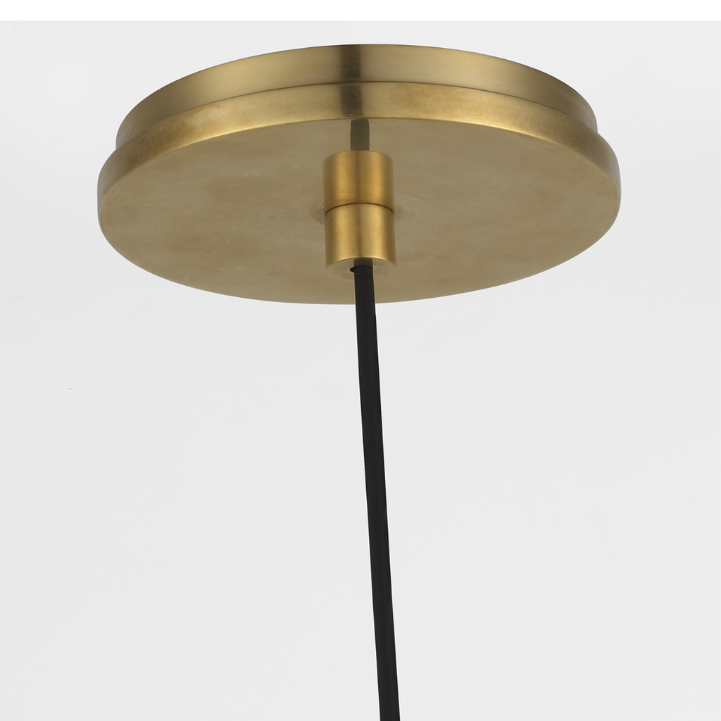 Circon 5" Mini Pendant | Natural Brass | Clear Crystal