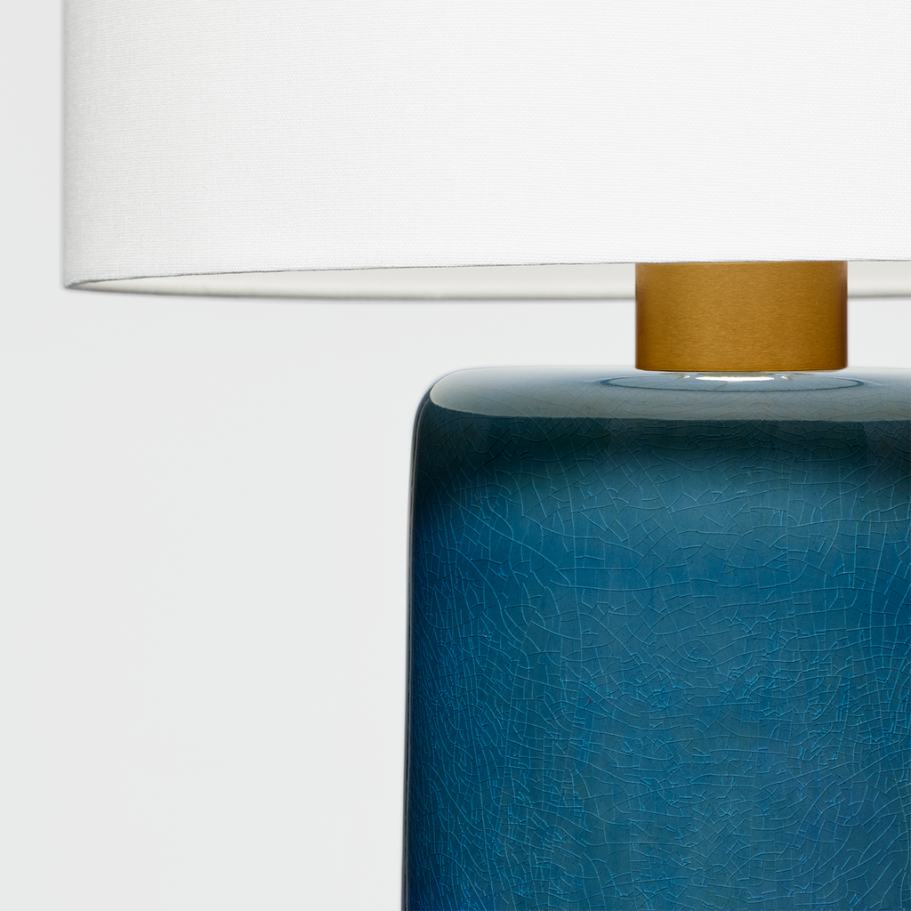 Shanghai Table Lamp Deep Ocean Crackle Bulbs Inc