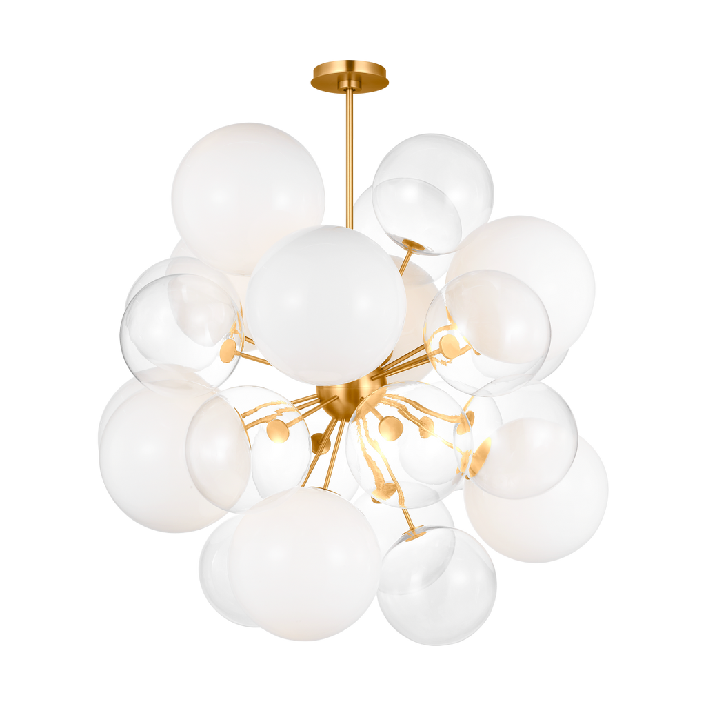 Aria Large Chandelier Burnished Brass