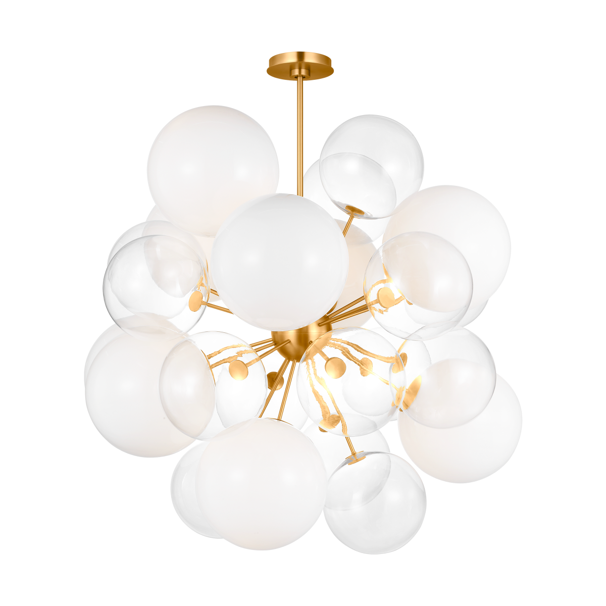 Aria Large Chandelier Burnished Brass