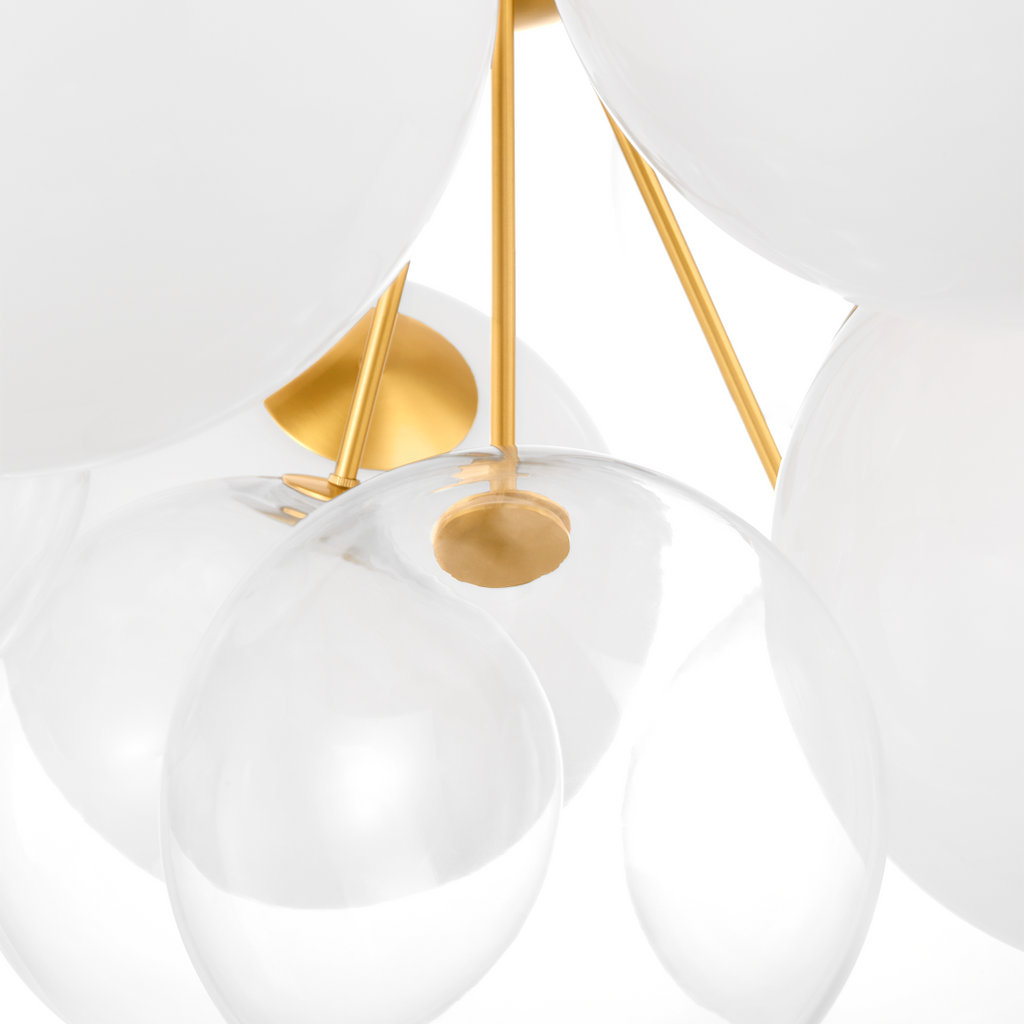 Aria Large Chandelier Burnished Brass