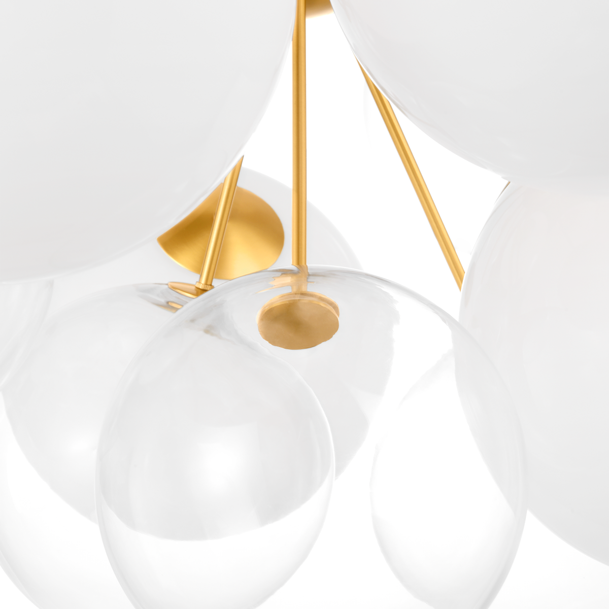 Aria Large Chandelier Burnished Brass