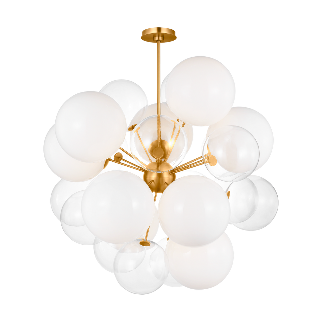Aria Large Chandelier Burnished Brass