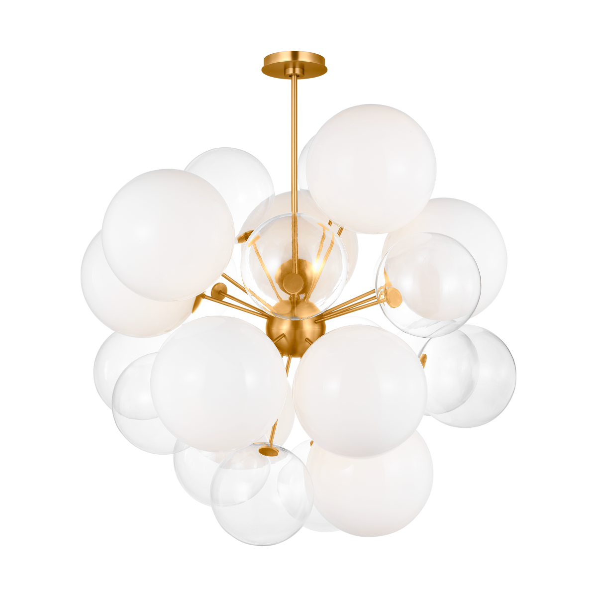 Aria Large Chandelier Burnished Brass