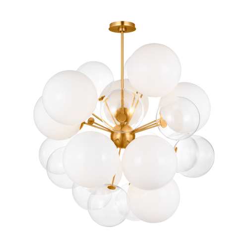 Aria Large Chandelier Burnished Brass