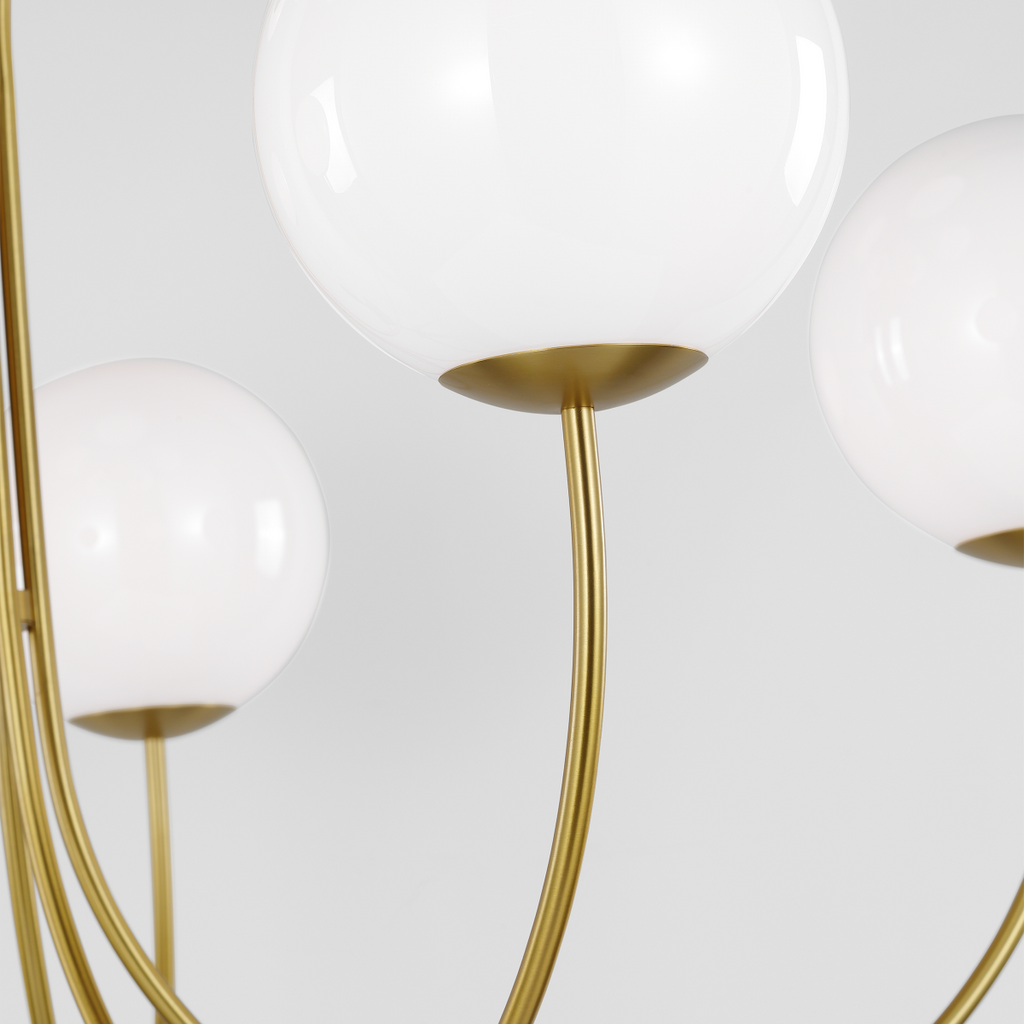 Noemie Large Chandelier Burnished Brass