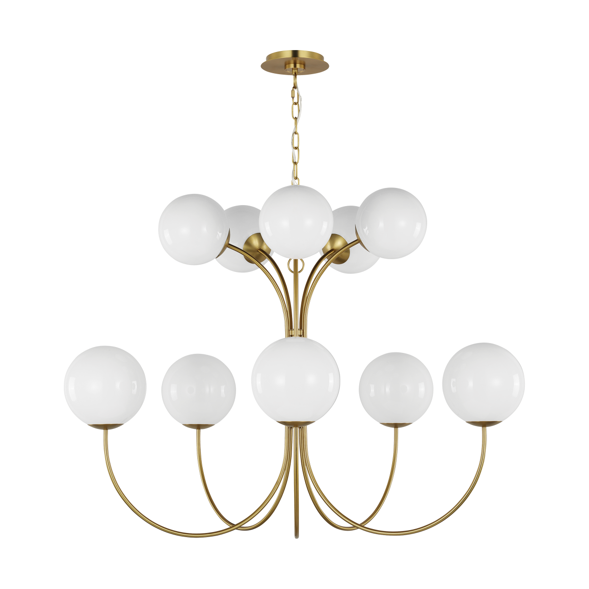 Noemie Large Chandelier Burnished Brass