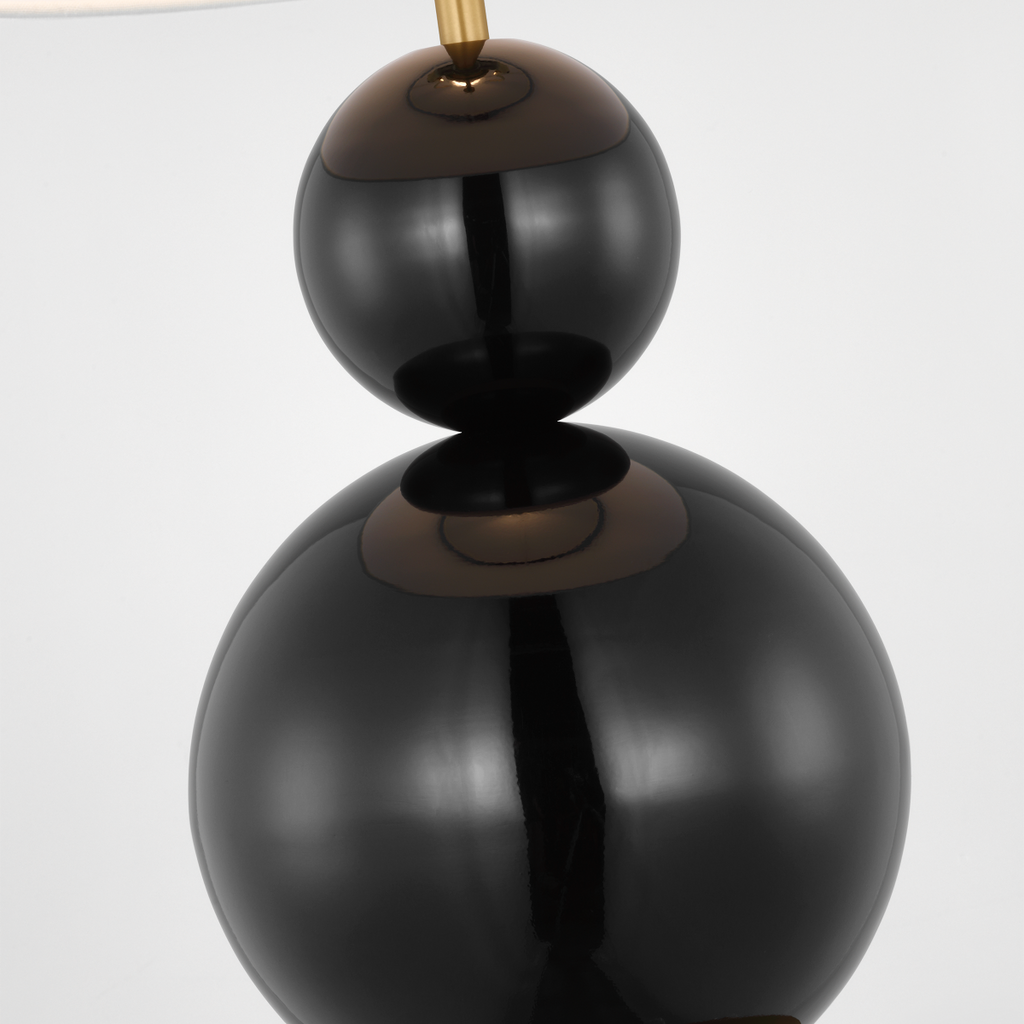 Suki Medium Table Lamp Gloss Black Bulbs Inc