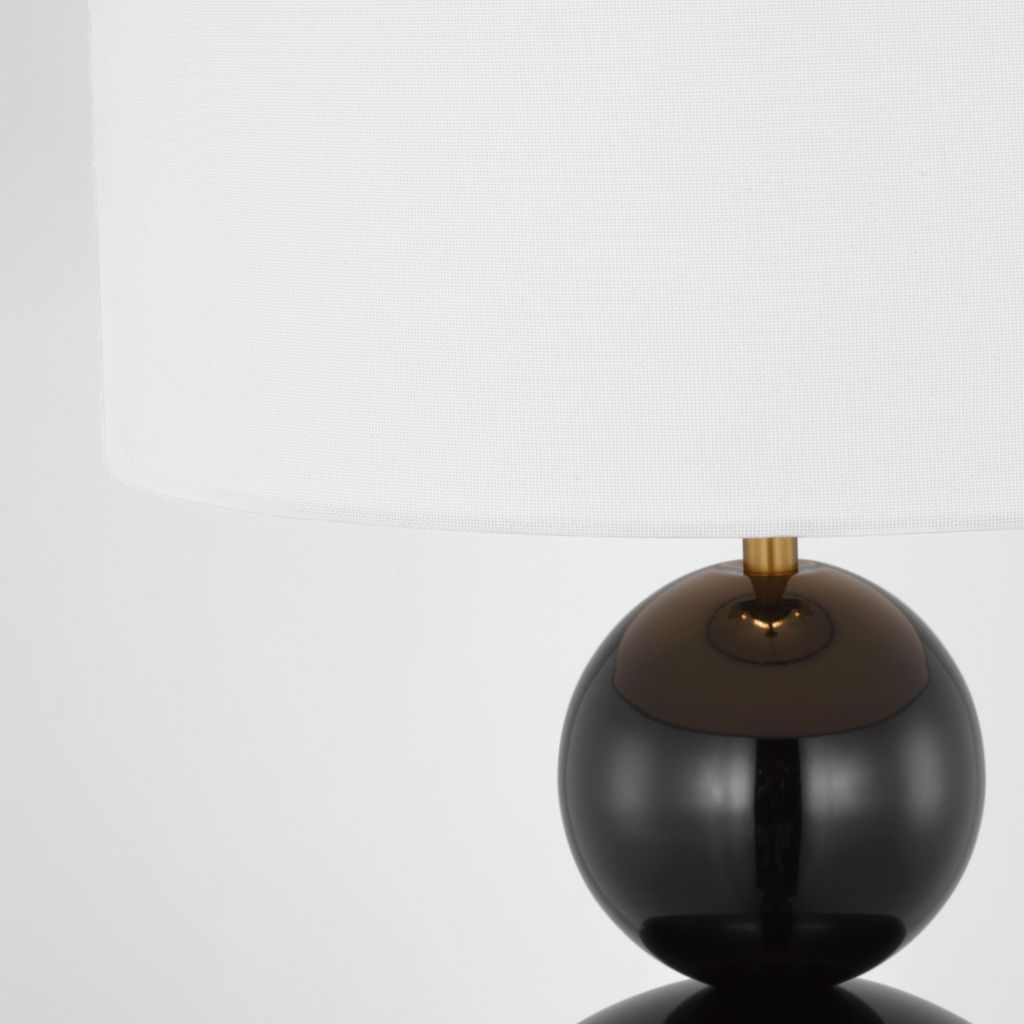 Suki Medium Table Lamp Gloss Black Bulbs Inc
