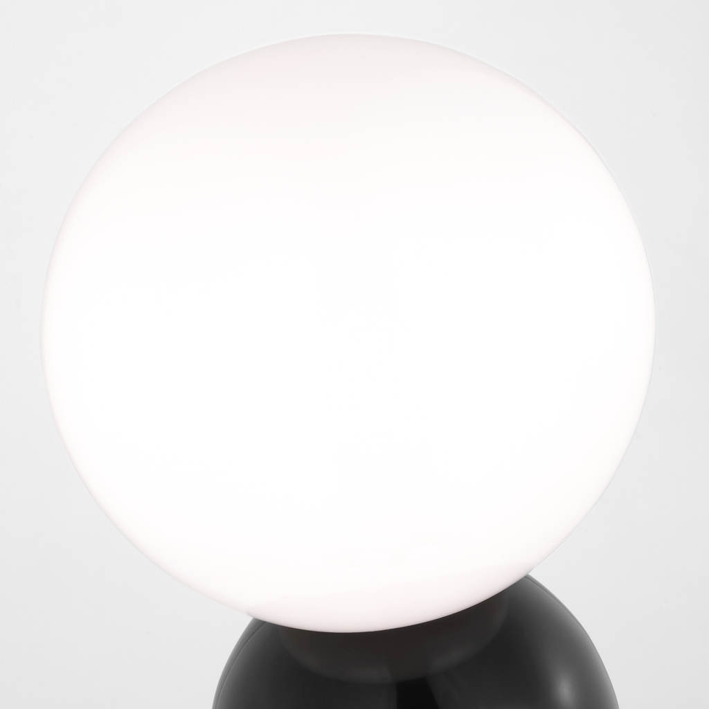 Suki Rechargeable Mini Table Lamp Gloss Black Bulbs Inc