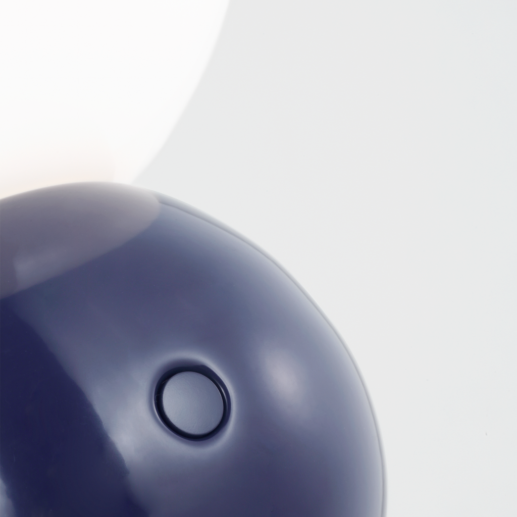 Suki Rechargeable Mini Table Lamp Navy Bulbs Inc