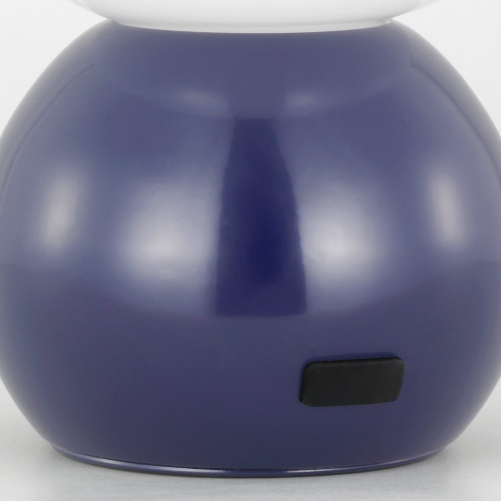 Suki Rechargeable Mini Table Lamp Navy Bulbs Inc