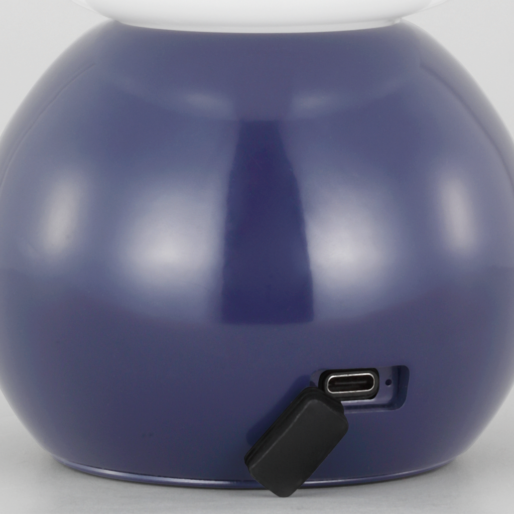 Suki Rechargeable Mini Table Lamp Navy Bulbs Inc