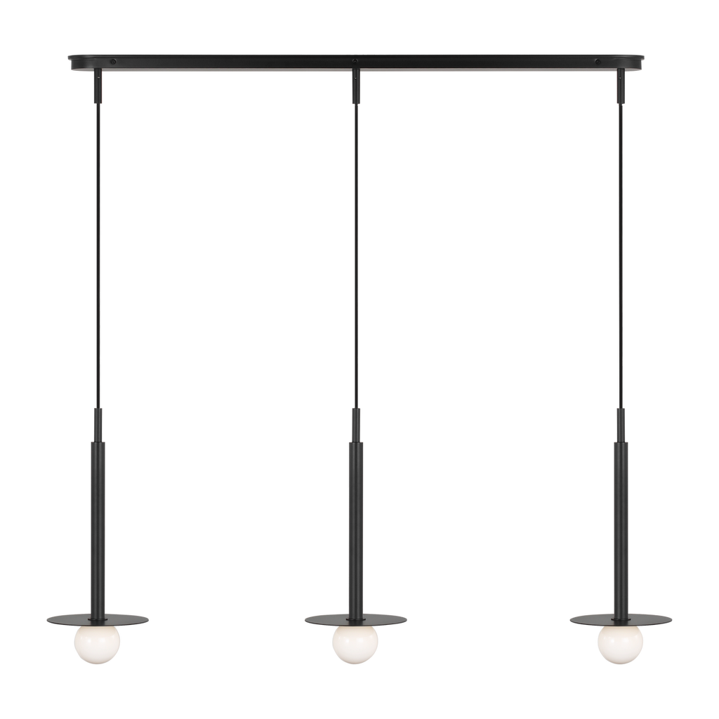 Nodes Small Linear Pendant Midnight Black