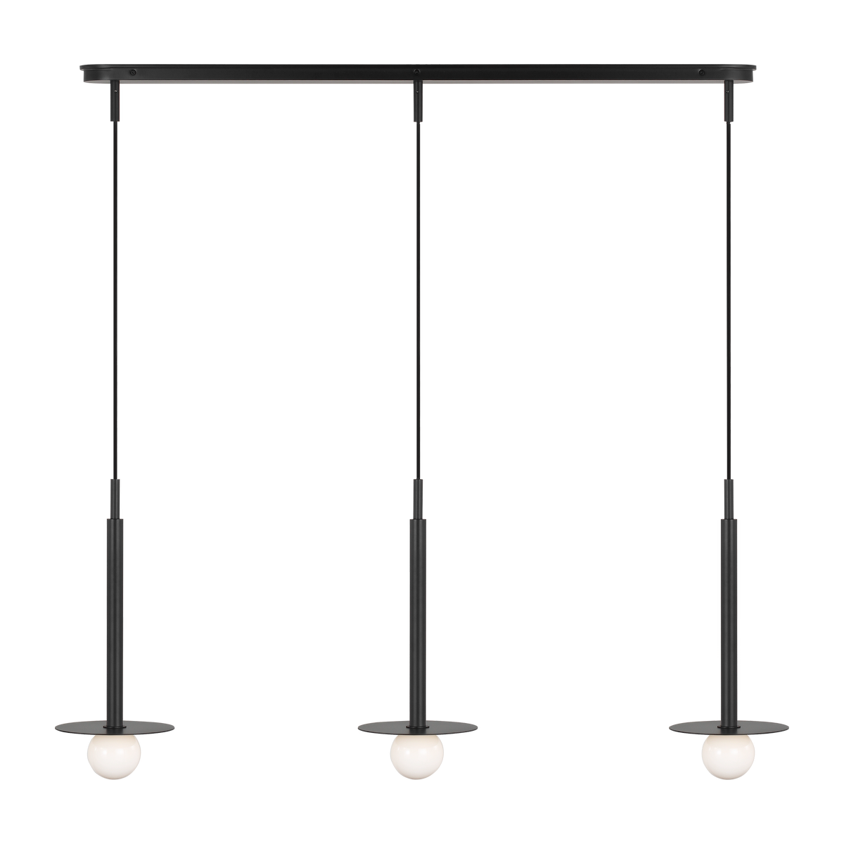 Nodes Small Linear Pendant Midnight Black