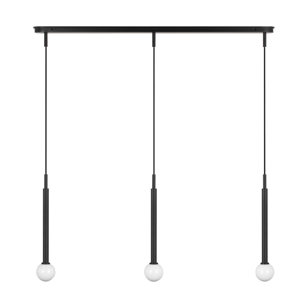 Nodes Small Linear Pendant Midnight Black