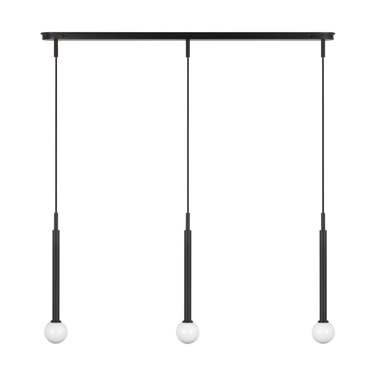 Nodes Small Linear Pendant Midnight Black