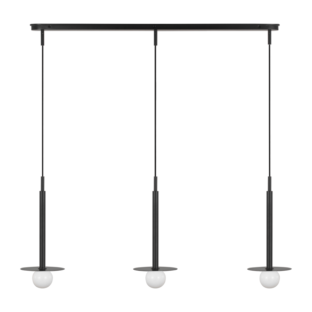 Nodes Small Linear Pendant Midnight Black