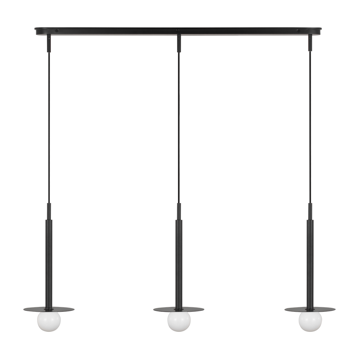Nodes Small Linear Pendant Midnight Black