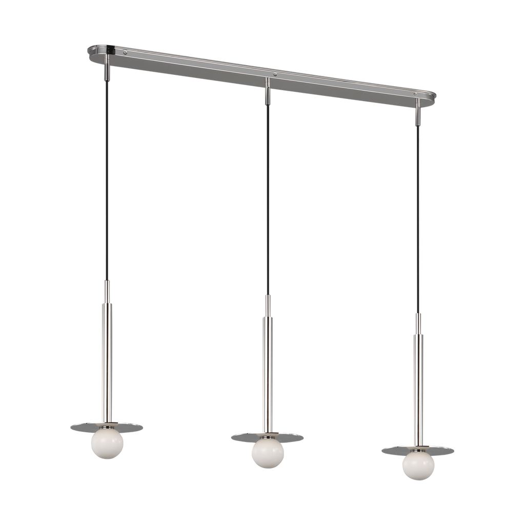 Nodes Small Linear Pendant Polished Nickel